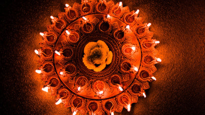 Beautiful colorful rangoli design for diwali decoration with traditional motifs and patterns 
