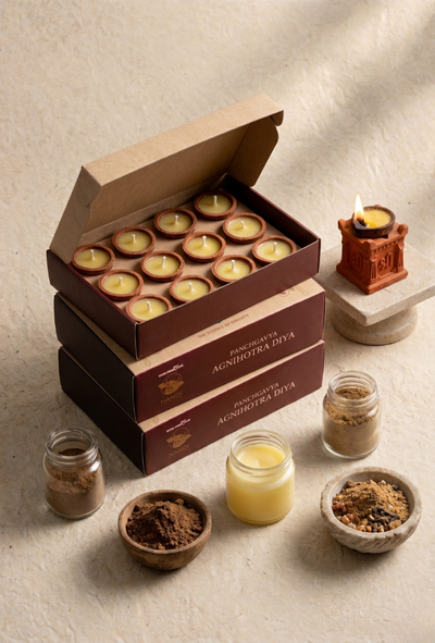 Panchgavya Agnihotra Diya Value Pack (3 x 21 Diyas)